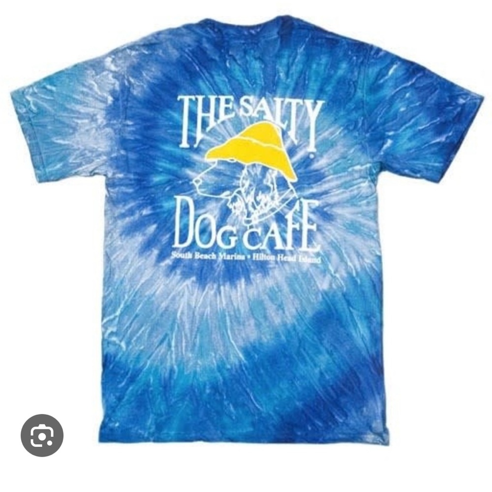 Salty Dog Cafe Blue Tie Dye Shirt Size Small